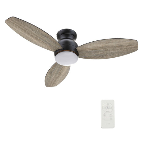 TRENTO 60 inch 3 - Blade Flush Mount Smart Ceiling Fan with LED Light & Remote - LEDMyPlace