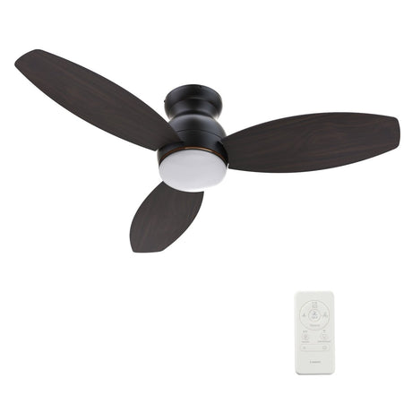 TRENTO 60 inch 3 - Blade Flush Mount Smart Ceiling Fan with LED Light & Remote - LEDMyPlace