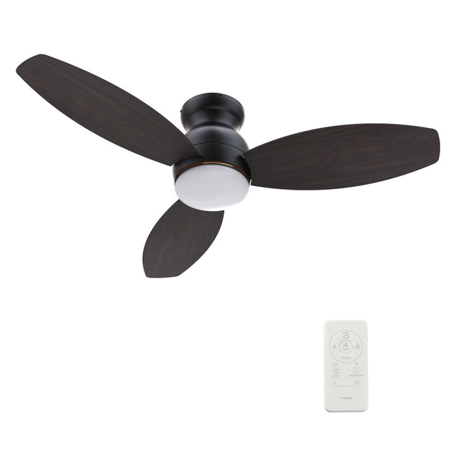TRENTO 60 inch 3 - Blade Flush Mount Smart Ceiling Fan with LED Light & Remote - LEDMyPlace