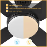 TRYTON 52 inch 4 - Blade Ceiling Fan with LED Light & Remote - LEDMyPlace