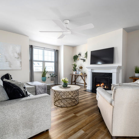 TRYTON 52 inch 5 - Blade Ceiling Fan with LED Light & Remote - LEDMyPlace