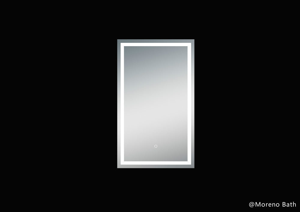 Twinkle 24'' Polished Edge Frosted Panel LED Bathroom Vanity