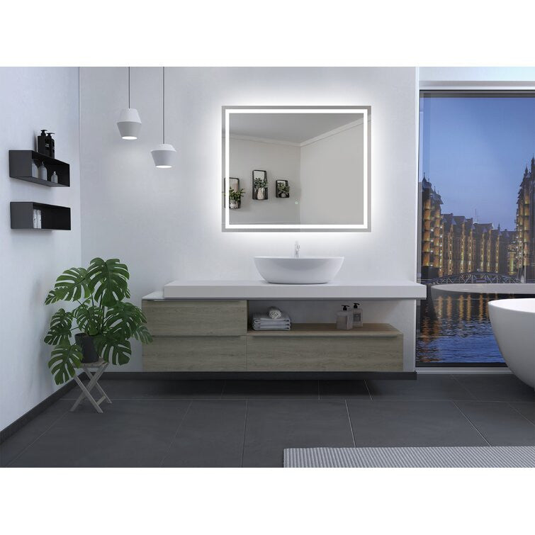 Twinkle 47'' Polished Edge Frosted Panel LED Bathroom Vanity