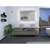 Twinkle 68'' Polished Edge Frosted Panel LED Bathroom Vanity