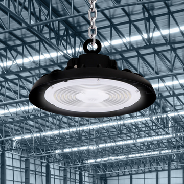 UFO LED High Bay Light 150W/120W/100W Wattage Adjustable, 5700K, 150LM/W-155LM/W, 120-277VAC, IP65, For Warehouse Factory Workshops Gymnasium & Supermarket Lighting