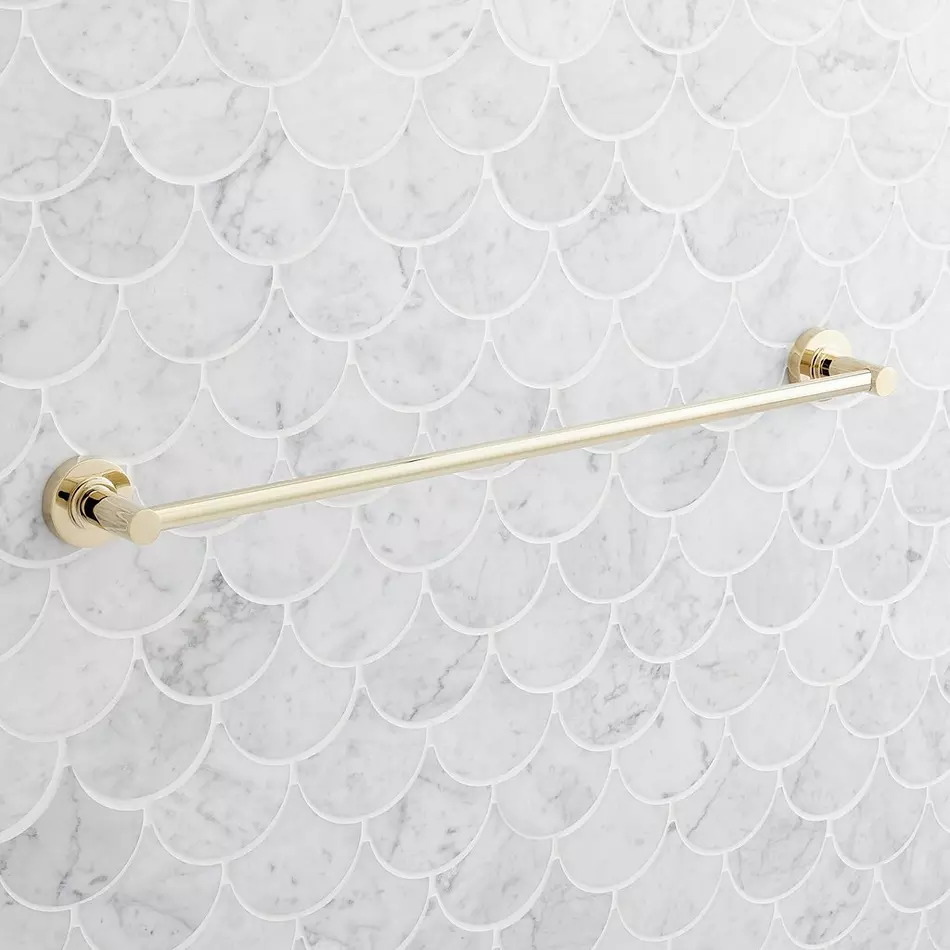 Signature Hardware - Lexia Towel Bar 18" Polished Brass