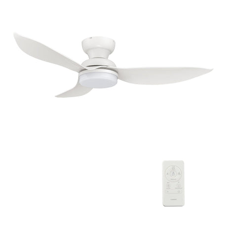UPTON 45 inch 3 - Blade Flush Mount Smart Ceiling Fan with LED Light & Remote - LEDMyPlace