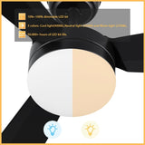 VARA 52 inch 3 - Blade Ceiling Fan with LED Light & Remote - LEDMyPlace