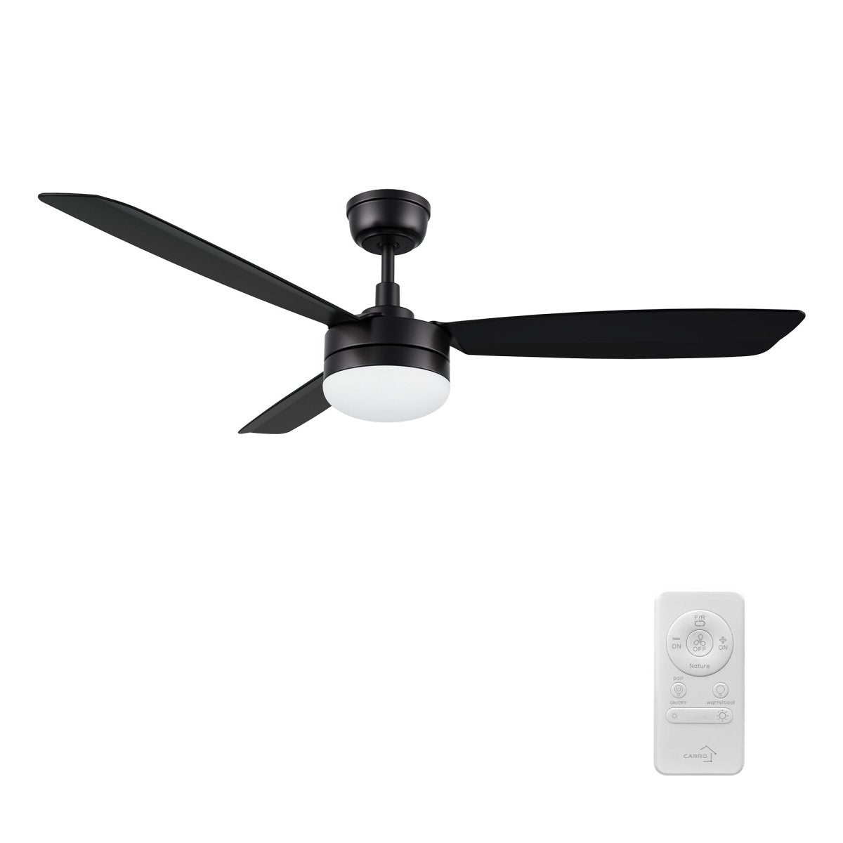VARA 52 inch 3 - Blade Ceiling Fan with LED Light & Remote - LEDMyPlace