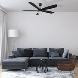 VARA 52 inch 5 - Blade Ceiling Fan with LED Light & Remote - LEDMyPlace