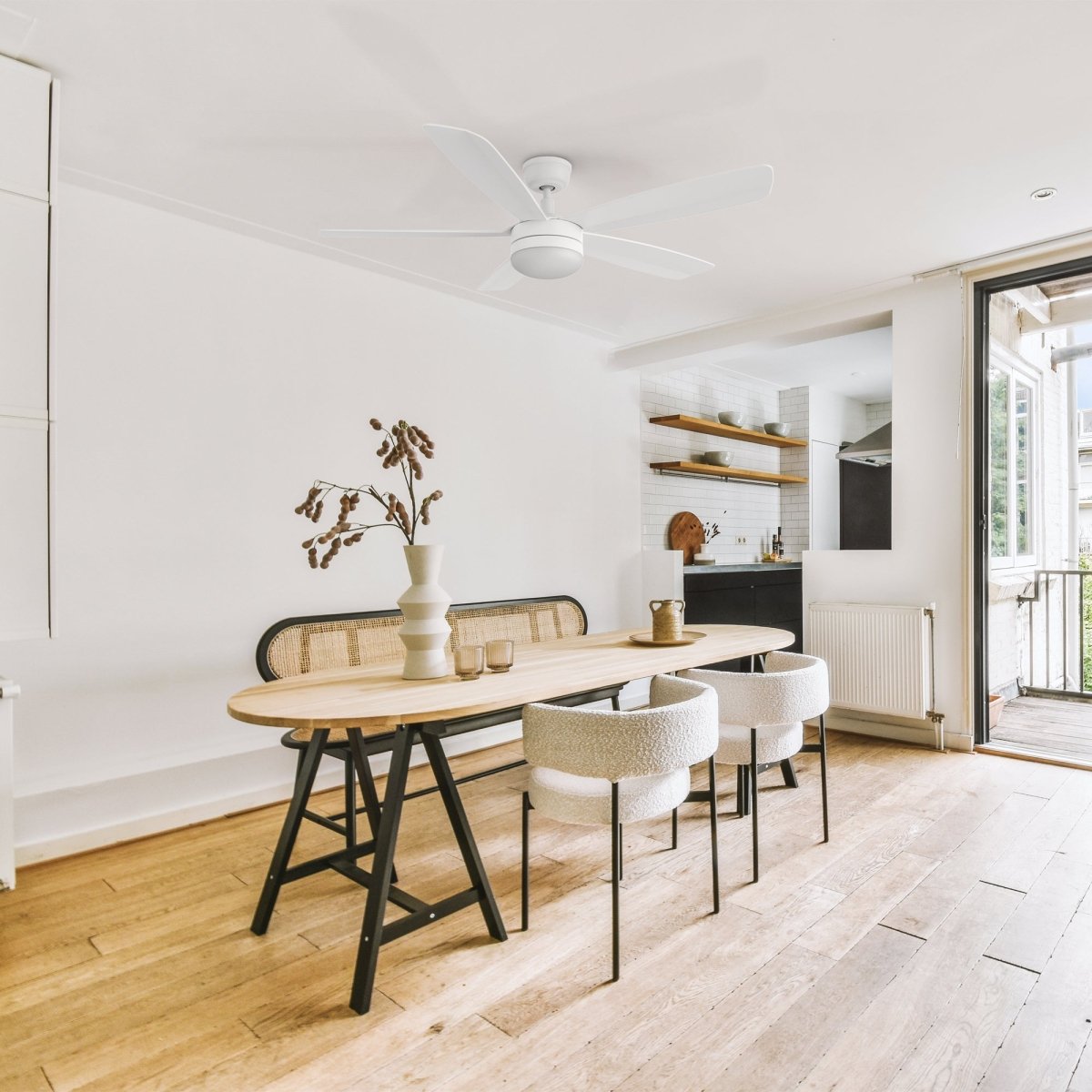 VARA 52 inch 5 - Blade Ceiling Fan with LED Light & Remote - LEDMyPlace