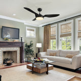 Vena 52 inch 3 - Blade Smart Ceiling Fan with LED Light & Remote - LEDMyPlace