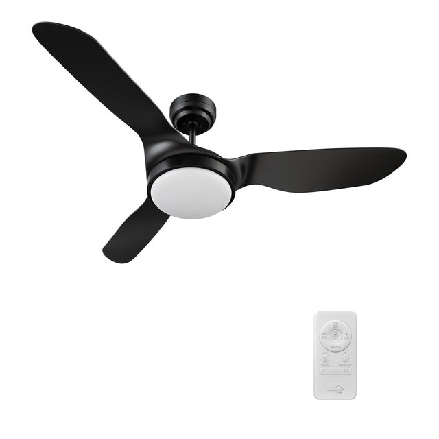 Vena 52 inch 3 - Blade Smart Ceiling Fan with LED Light & Remote - LEDMyPlace