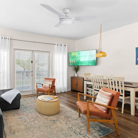 Vena 52 inch 3 - Blade Smart Ceiling Fan with LED Light & Remote - LEDMyPlace