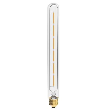 Vintage Tubular LED Filament Bulb Dimmable T10 8W LED Light Bulb, E26 Base, Clear Warm White 2700K, 900LM, 80W Equivalent, 120V/60Hz, Dimmable - LEDMyPlace