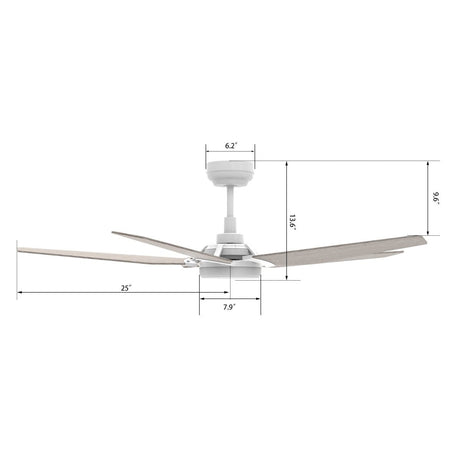 Voyager 52'' Best Smart Ceiling Fan with Remote, Light Kit Included, Works with Google Assistant and Amazon Alexa - LEDMyPlace