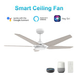 Voyager 52'' Best Smart Ceiling Fan with Remote, Light Kit Included, Works with Google Assistant and Amazon Alexa - LEDMyPlace