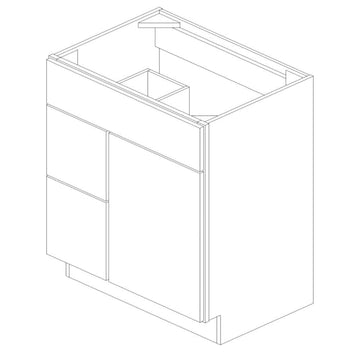 Kitchen - Vanity Sink Drawer Base Cabinets - AO - AO-VSD36L - Pre Assembled