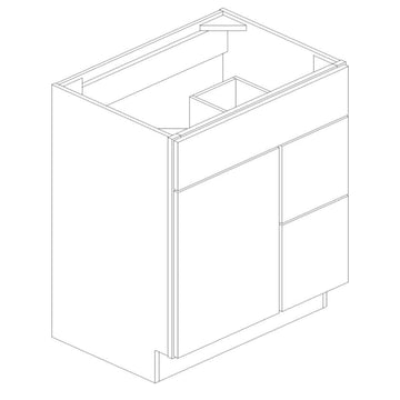 Kitchen - Vanity Sink Drawer Base Cabinets - AO - AO-VSD36R - Pre Assembled