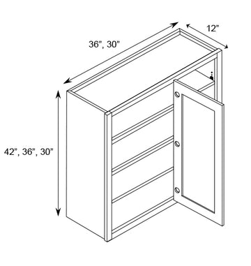 RTA - Slim Shaker Karamel - Wall Blind Corner Cabinets - 36
