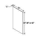 Wall Cabinet Skin Panel - 15W x 36H x 1/4D - Aria White Shaker