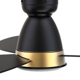 YORK 52 inch 3 - Blade Flush Mount Smart Ceiling Fan with LED Light & Remote - LEDMyPlace