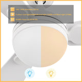 ZELDA 52 inch 3 - Blade Ceiling Fan with LED Light & Remote - LEDMyPlace