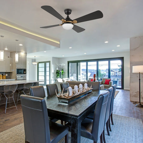 ZELDA 52 inch 4 - Blade Ceiling Fan with LED Light & Remote - LEDMyPlace