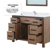 Ziva 48" Rustic Barnwood Freestanding  Bathroom Vanity Cabinet Without Top