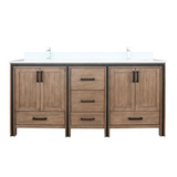 Ziva Rustic Barnwood Freestanding Bathroom Vanity, Cultured Marble Top, White Square Sink