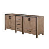 Ziva 80 In. Rustic Barnwood Freestanding Double Bathroom Vanity Cabinet Without Top