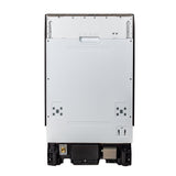 ZLINE 18 in. Compact Black Matte Top Control Built-In Dishwasher with Stainless Steel Tub and Modern Style Handle, 52dBa (DW-BLM-H-18)