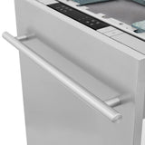 ZLINE 18 in. Compact Top Control Built-In Dishwasher with Satin Stainless Steel Panel and Stainless Steel Tub with Modern Style Handle, 52dBa (DW-SN-18)