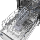 ZLINE 18 in. Compact Top Control Built-In Dishwasher with Satin Stainless Steel Panel and Stainless Steel Tub with Modern Style Handle, 52dBa (DW-SN-18)