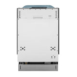 ZLINE 18 in. Compact Top Control Built-In Dishwasher with Satin Stainless Steel Panel and Stainless Steel Tub with Modern Style Handle, 52dBa (DW-SN-18)