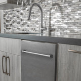 ZLINE 24 in. Top Control Built-In Dishwasher with Satin Stainless Steel Panel and Stainless Steel Tub with Traditional Style Handle, 52dBa (DW-SN-H-24)