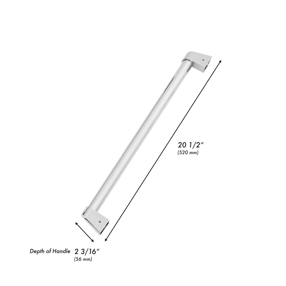 ZLINE 24 In. Touchstone Refrigerator Drawer Handles in Stainless Steel (RDHO-ST-24)