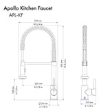 ZLINE Autograph Edition Apollo Pull Down Spring Single Handle Kitchen Faucet in Matte Black and Champagne Bronze (APL-KF-ZMBCB)