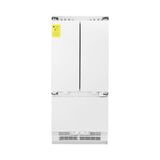 ZLINE Autograph Edition 36 in. 19.6 cu. ft. Panel Ready French Door Built-In Bottom Freezer Refrigerator with Water Dispenser and Ice Maker with Champagne Bronze Accents (RBIVZ-36-CB)