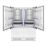 ZLINE Autograph Edition 60 in. 32.2 cu. ft. Panel Ready French Door Built-In Bottom Freezer Refrigerator with Water Dispenser and Ice Maker with Polished Gold Accents (RBIVZ-60-G)