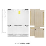 ZLINE Autograph Edition 60 in. 32.2 cu. ft. Panel Ready French Door Built-In Bottom Freezer Refrigerator with Water Dispenser and Ice Maker with Polished Gold Accents (RBIVZ-60-G)