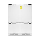 ZLINE Autograph Edition 60 in. 32.2 cu. ft. Panel Ready French Door Built-In Bottom Freezer Refrigerator with Water Dispenser and Ice Maker with Matte Black Accents (RBIVZ-60-MB)