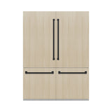 ZLINE Autograph Edition 60 in. 32.2 cu. ft. Panel Ready French Door Built-In Bottom Freezer Refrigerator with Water Dispenser and Ice Maker with Matte Black Accents (RBIVZ-60-MB)