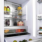 ZLINE Autograph Edition 36 in. 19.6 cu. ft. French Door Built-In Bottom Freezer Refrigerator with Water Dispenser and Ice Maker in Stainless Steel with Polished Gold Accents (RBIVZ-304-36-G)