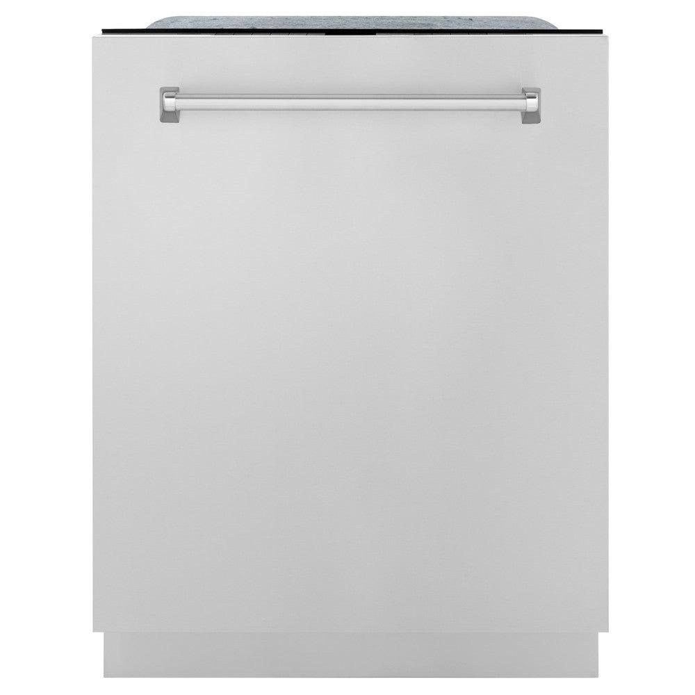 ZLINE 24 in. Monument Series 3rd Rack Top Touch Control Dishwasher with Stainless Steel Panel, 45dBa (DWMT-304-24)