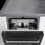ZLINE Autograph Edition 18” Tallac Series 3rd Rack Top Control Dishwasher in Custom Panel Ready with Champagne Bronze Handle, 51dBa (DWVZ-18-CB)