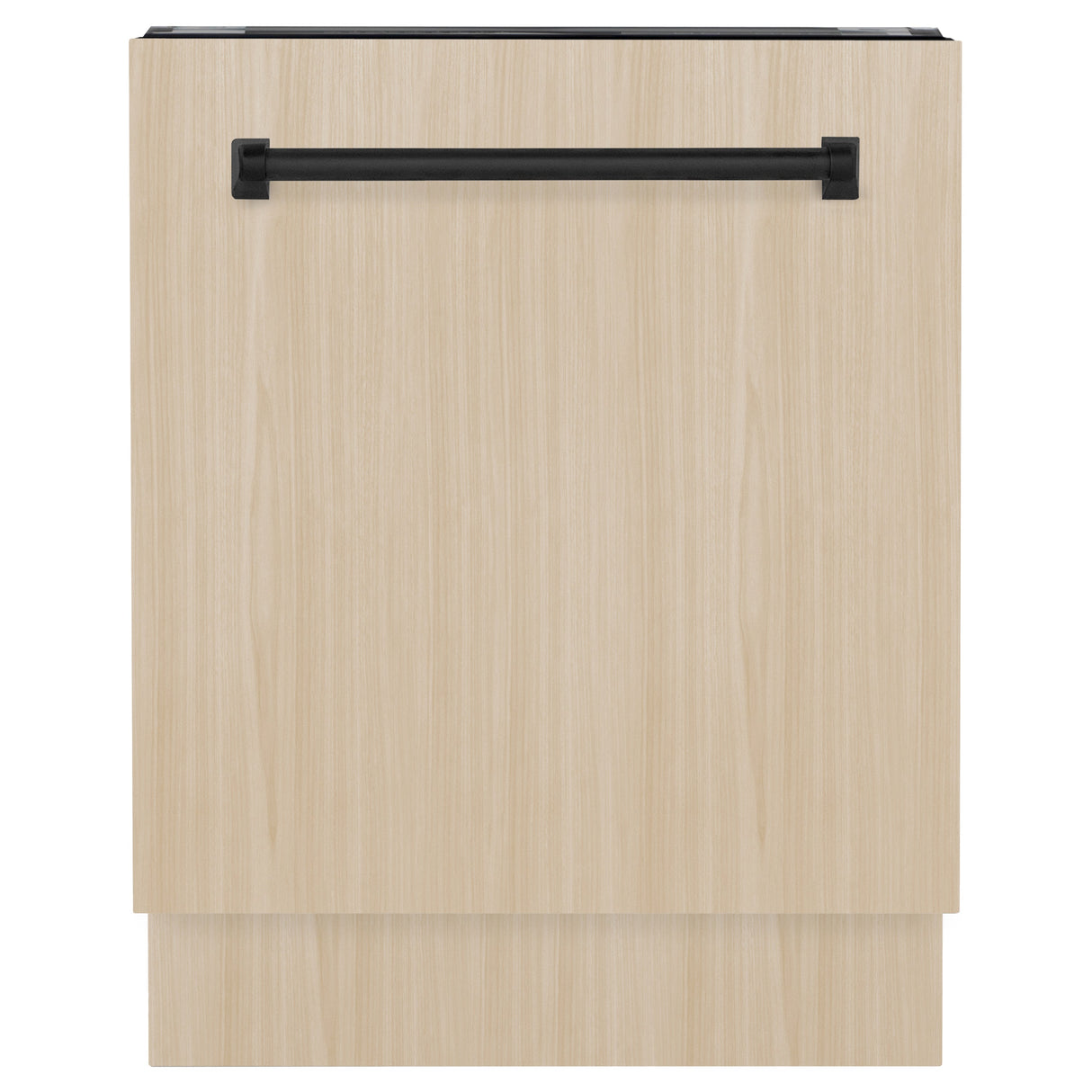 ZLINE Autograph Edition 24" Tallac Series 3rd Rack Top Control Built-In Tall Tub Dishwasher in Custom Panel Ready with Matte Black Handle, 51dBa (DWVZ-24-MB)