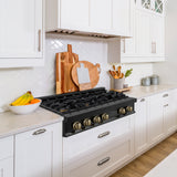 ZLINE Autograph Edition ZLINE Autograph Edition 30" Porcelain Rangetop with 4 Gas Burners in Black Stainless Steel and Champagne Bronze Accents (RTBZ-30-CB)30 in. Porcelain Rangetop with 4 Gas Burners in Black Stainless Steel and Accents (RTBZ-30)