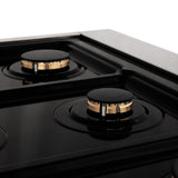 ZLINE Autograph Edition 36 in. Legacy Gas Rangetop with 6 Burners and Porcelain Cooktop in Satin Stainless Steel with Polished Gold Accents (RTSZ-36-G)