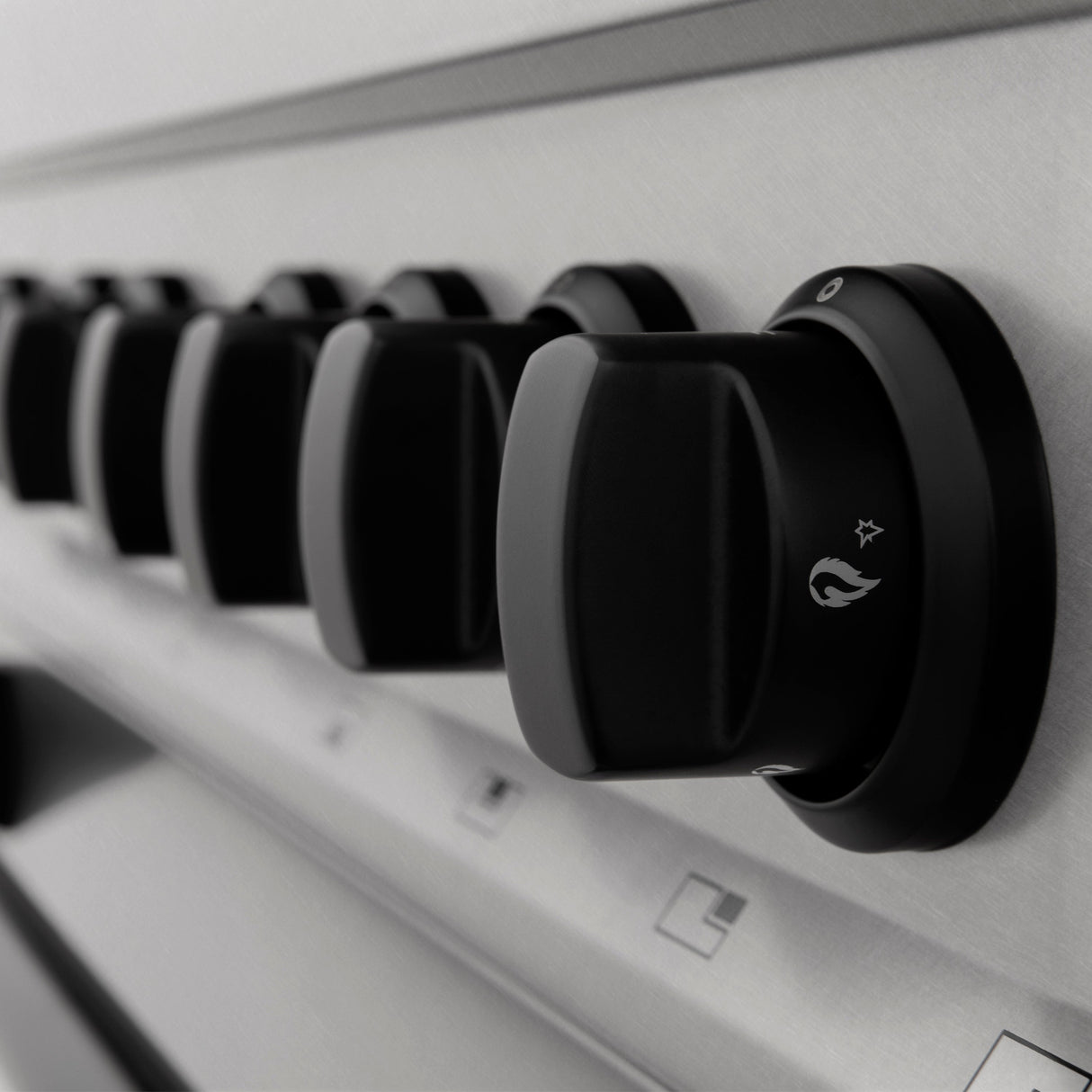 ZLINE Autograph Edition 30 in. 4.0 cu. ft. Legacy Dual Fuel Range with 4 Burner Gas Cooktop and Electric Convection Oven in Satin Stainless Steel and Matte Black Accents (RASZ-SN-30-MB)